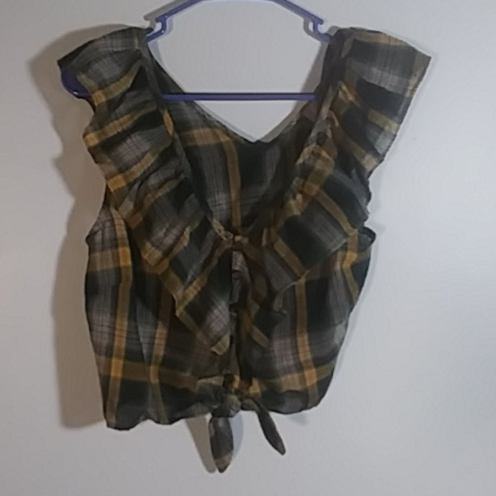 Plaid crop top
